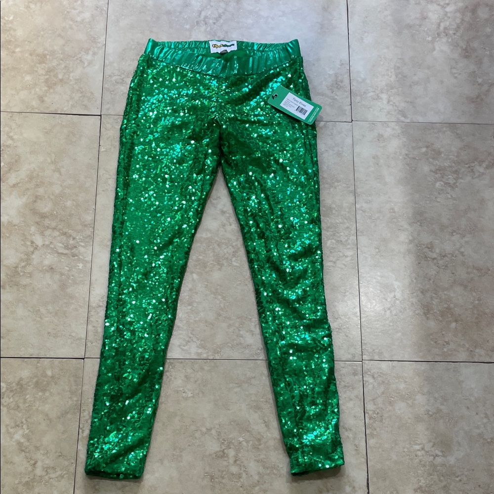 Typsyelves Green Sequin Leggings size XS